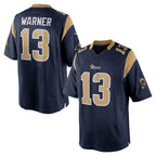 Johmsee LA.Rams #13 Kurt Warner Player Navy Retired Limited Stitched Jerseys
