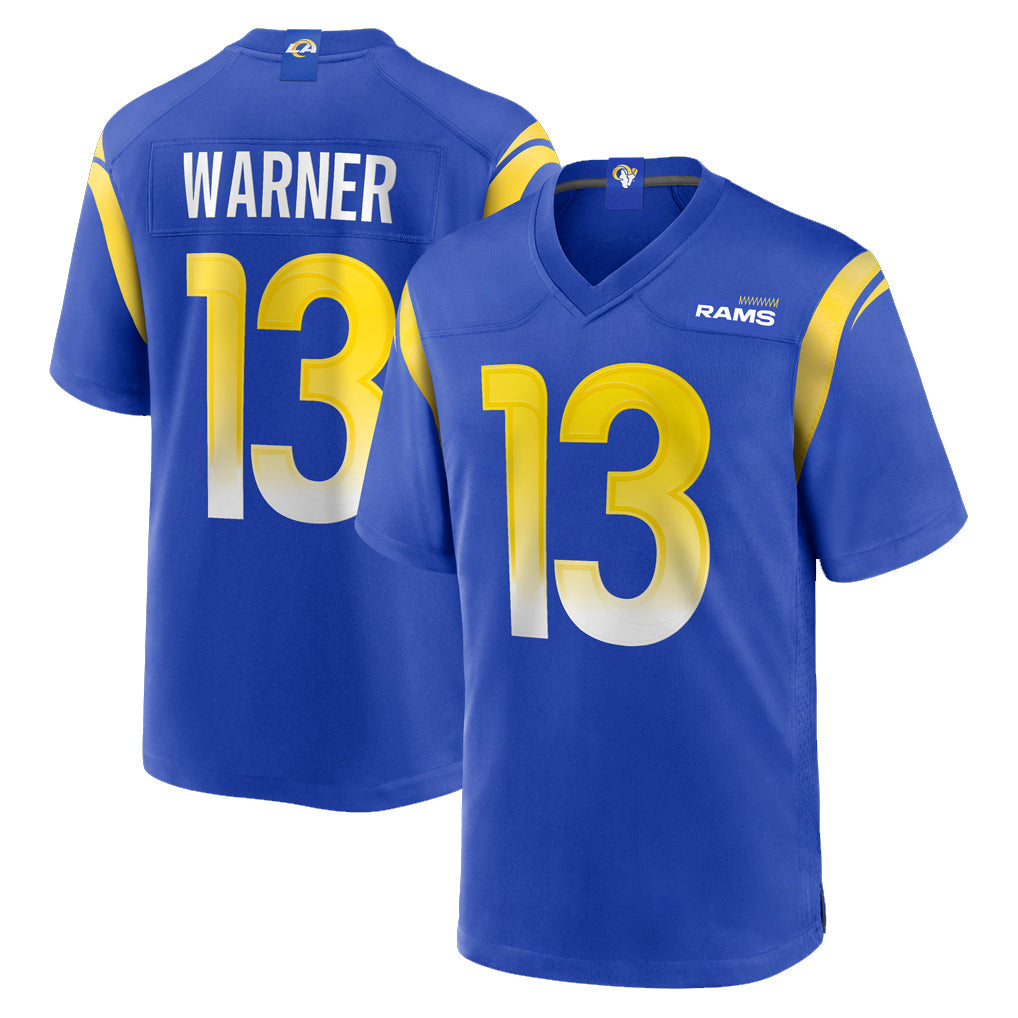 Johmsee LA.Rams #13 Kurt Warner Player Royal Retired Limited Stitched Jerseys