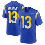 Johmsee LA.Rams #13 Kurt Warner Player Royal Retired Limited Stitched Jerseys