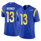 Johmsee LA.Rams #13 Kurt Warner Player Royal Vapor F.U.S.E. Limited Retired Stitched Jerseys