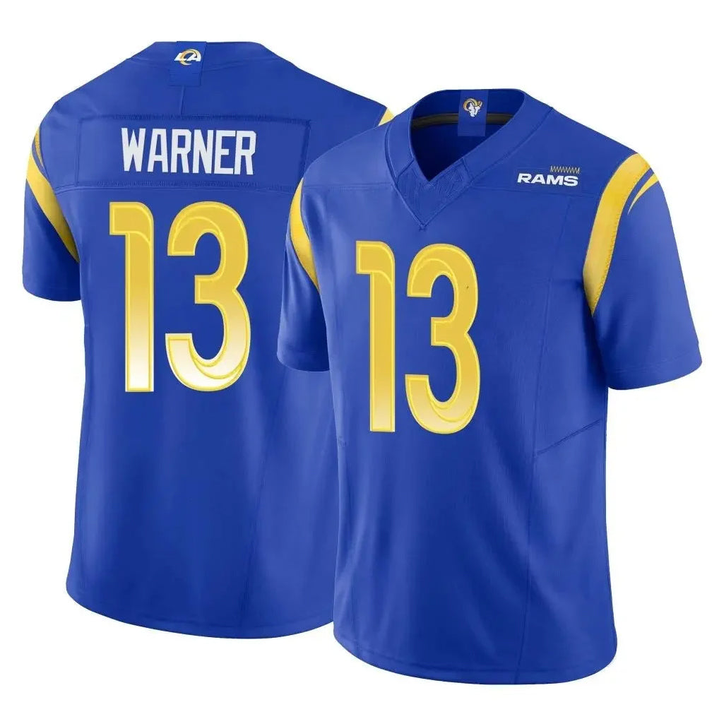 Johmsee LA.Rams #13 Kurt Warner Player Royal Vapor F.U.S.E. Limited Retired Stitched Jerseys