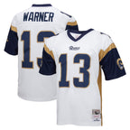 Johmsee LA.Rams #13 Kurt Warner Player White Retired Limited Stitched Jerseys