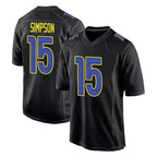 Johmsee LA.Rams #15 Ty Simpson Player Black Fashion Limited Home Game Stitched Jerseys