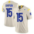 Johmsee LA.Rams #15 Ty Simpson Player Bone Limited Vapor Home Game Stitched Jerseys
