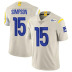 Johmsee LA.Rams #15 Ty Simpson Player Bone Limited Vapor Home Game Stitched Jerseys