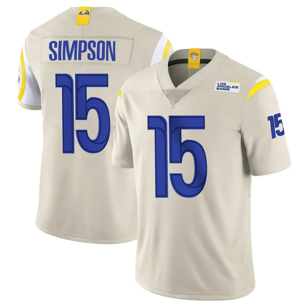 Johmsee LA.Rams #15 Ty Simpson Player Bone Limited Vapor Home Game Stitched Jerseys