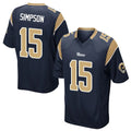 Johmsee LA.Rams #15 Ty Simpson Player Navy Home Game Stitched Jerseys