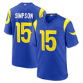 Johmsee LA.Rams #15 Ty Simpson Player Royal Limited Home Game Stitched Jerseys