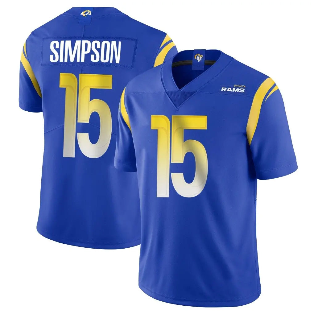 Johmsee LA.Rams #15 Ty Simpson Player Royal Limited Vapor Untouchable Home Game Stitched Jerseys