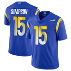 Johmsee LA.Rams #15 Ty Simpson Player Royal Limited Vapor Untouchable Home Game Stitched Jerseys