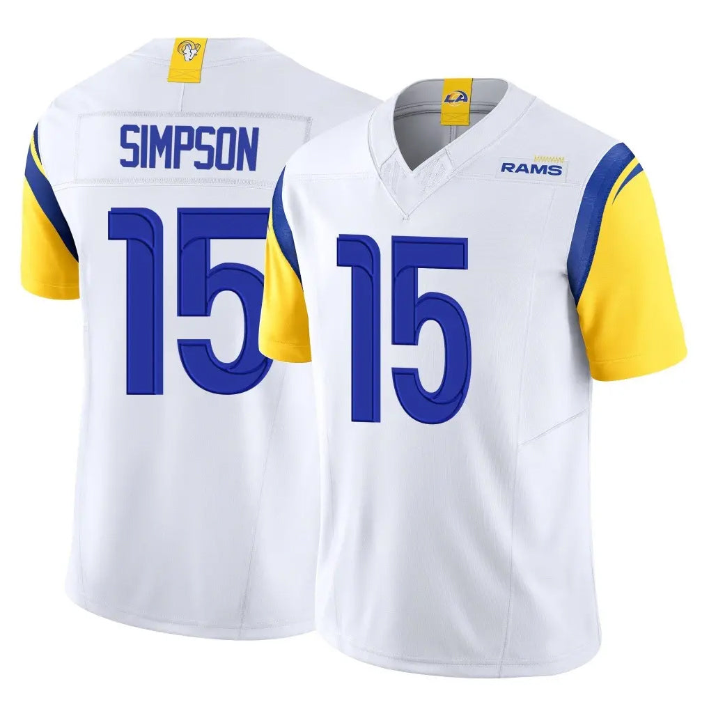 Johmsee LA.Rams #15 Ty Simpson Player White Limited Vapor F.U.S.E. Home Game Stitched Jerseys