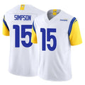 Johmsee LA.Rams #15 Ty Simpson Player White Limited Vapor F.U.S.E. Home Game Stitched Jerseys
