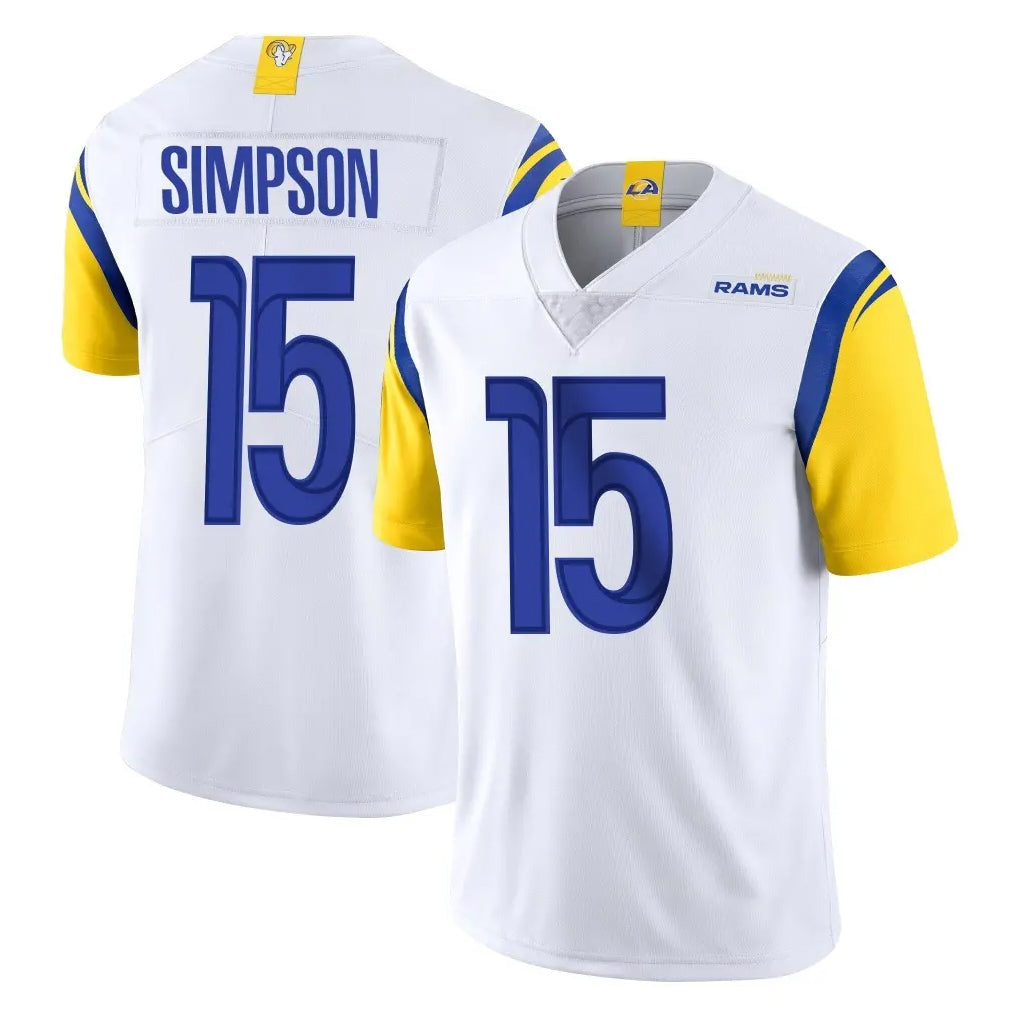 Johmsee LA.Rams #15 Ty Simpson Player White Limited Vapor Untouchable Home Game Stitched Jerseys