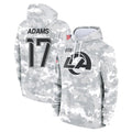 Johmsee LA.Rams #17 Davante Adams Player Arctic Camo Salute to Service Hoodies Limited Game Stitched Jerseys