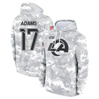 Johmsee LA.Rams #17 Davante Adams Player Arctic Camo Salute to Service Hoodies Limited Game Stitched Jerseys