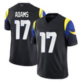 Johmsee LA.Rams #17 Davante Adams Player Black Midnight Rivalries Collection Limited Home Game Stitched Jerseys