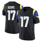 Johmsee LA.Rams #17 Davante Adams Player Black Midnight Rivalries Collection Limited Home Game Stitched Jerseys