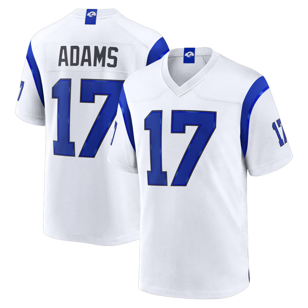 Johmsee LA.Rams #17 Davante Adams Player Fearsome White Home Game Stitched Jerseys