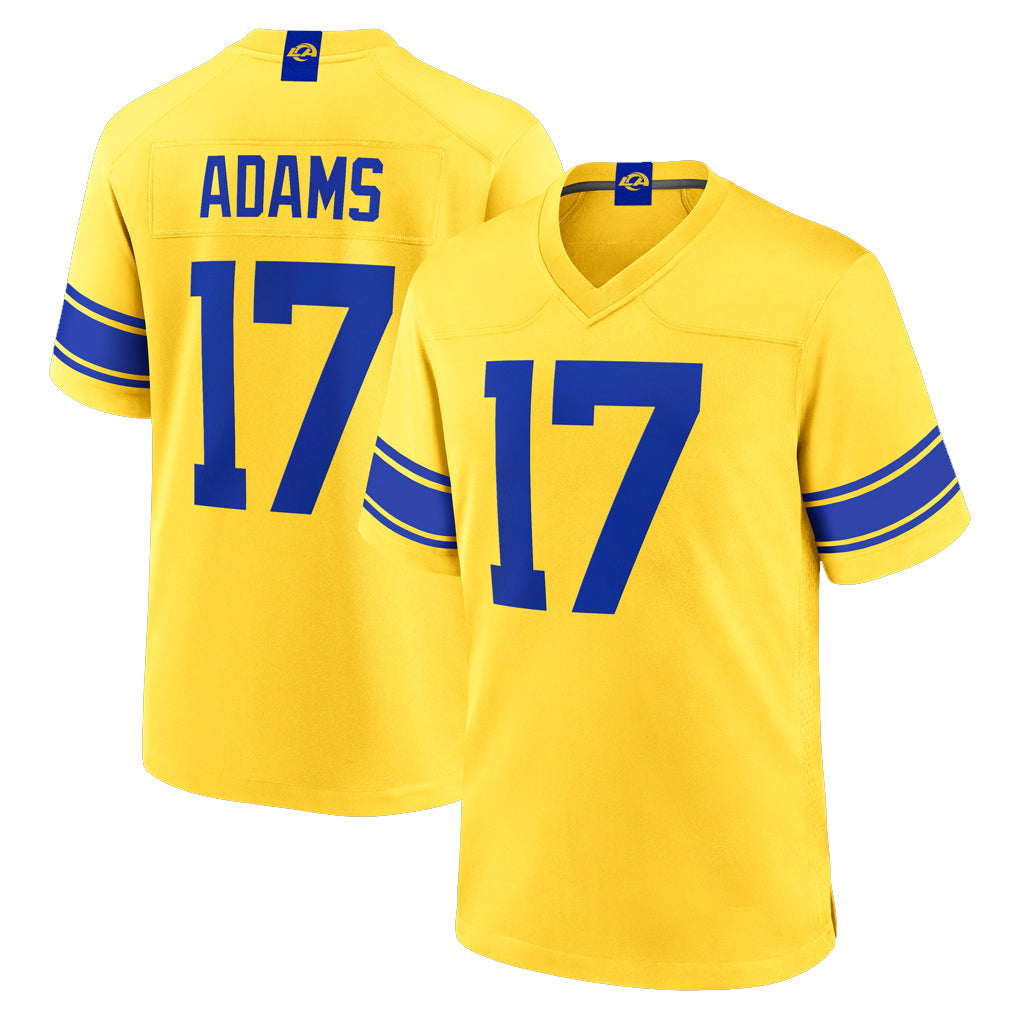 Johmsee LA.Rams #17 Davante Adams Player Gold Classic Sol Home Game Stitched Jerseys