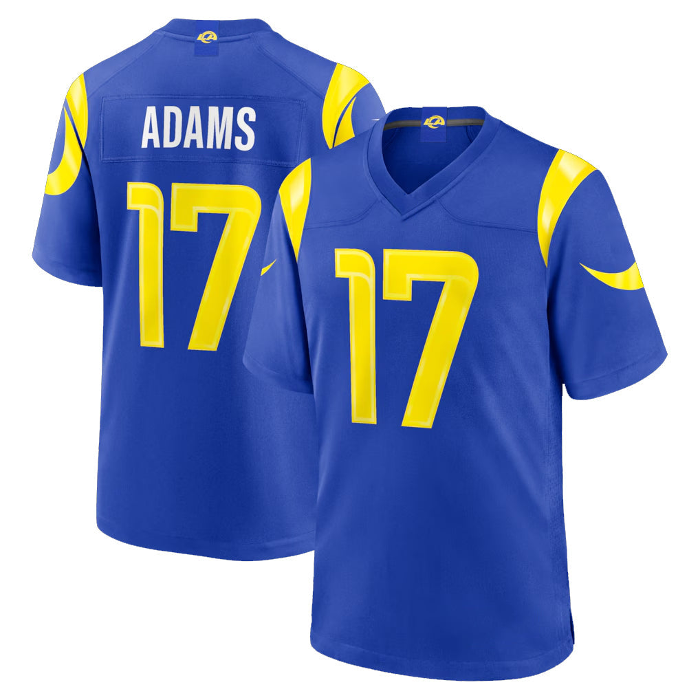 Johmsee LA.Rams #17 Davante Adams Player Royal Limited Home Game Stitched Jerseys