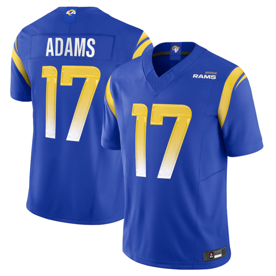 Johmsee LA.Rams #17 Davante Adams Player Royal Vapor F.U.S.E. Limited Stitched Jerseys