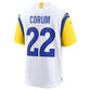 LA.Rams #22 Blake Corum White Game Stitched American Football Jerseys