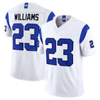 Johmsee LA.Rams #23 Kyren Williams Player Fearsome White Limited Vapor F.U.S.E. Home Game Stitched Jerseys