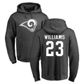 Johmsee LA.Rams #23 Kyren Williams Player Gray Pullover Hoodie Limited Game Stitched Jerseys