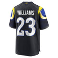 Johmsee LA.Rams #23 Kyren Williams Player Midnight Blue Rivalries Collection Game Stitched Jerseys