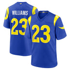 Johmsee LA.Rams #23 Kyren Williams Player Royal Limited Home Game Stitched Jerseys