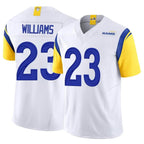 Johmsee LA.Rams #23 Kyren Williams Player White Limited Vapor F.U.S.E. Stitched Jerseys