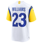Johmsee LA.Rams #23 Kyren Williams White Game Jersey American Stitched Jersey