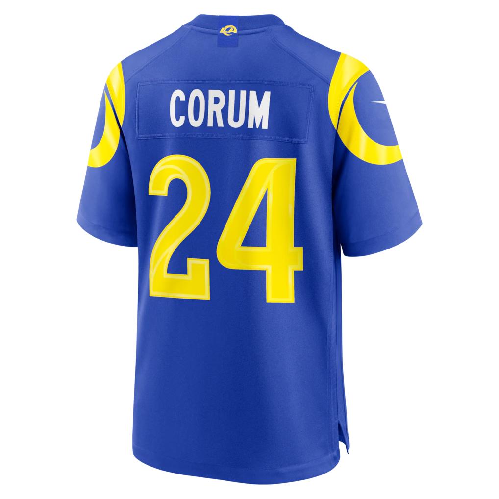 Johmsee LA.Rams #24 Blake Corum Royal Game Stitched Jerseys