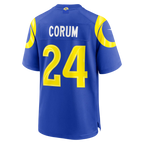 Johmsee LA.Rams #24 Blake Corum Royal Game Stitched Jerseys