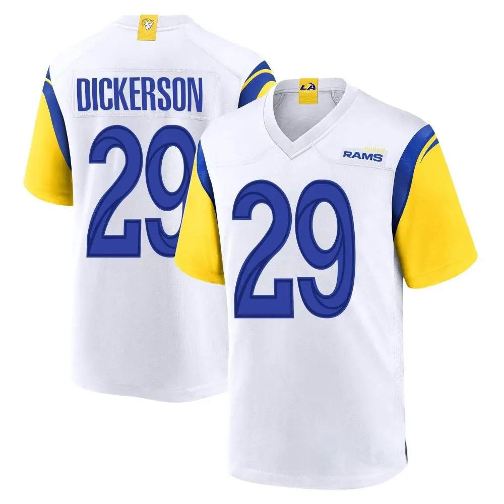 Johmsee LA.Rams #29 Eric Dickerson Player White Home Game Stitched Jerseys