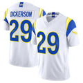 Johmsee LA.Rams #29 Eric Dickerson Player White Rivalries Vapor Limited Home Game Stitched Jerseys