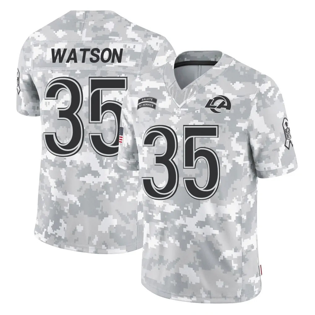 Johmsee LA.Rams #35 Jaylen Watson Player Arctic Camo Salute To Service Limited Game Stitched Jerseys