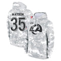 Johmsee LA.Rams #35 Jaylen Watson Player Arctic Camo Salute to Service Hoodies Limited Game Stitched Jerseys