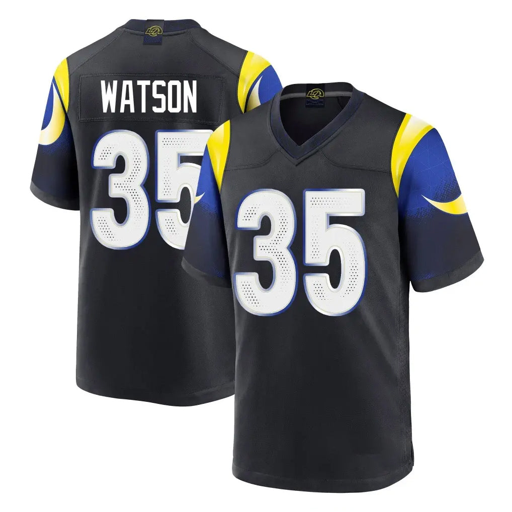 Johmsee LA.Rams #35 Jaylen Watson Player Black Midnight Rivalries Collection Home Game Stitched Jerseys