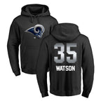 Johmsee LA.Rams #35 Jaylen Watson Player Black Pullover Hoodie Limited Game Stitched Jerseys