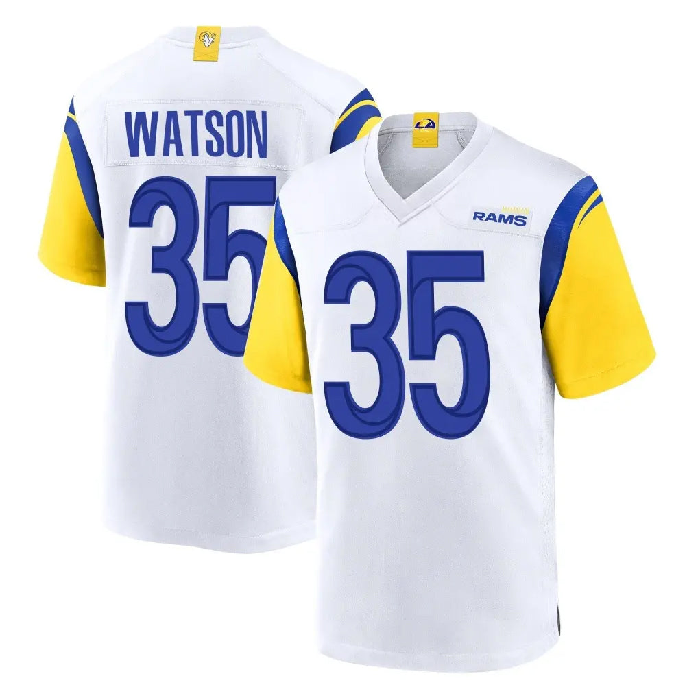 Johmsee LA.Rams #35 Jaylen Watson Player White Home Game Stitched Jerseys