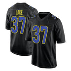 Johmsee LA.Rams #37 Quentin Lake Player Black Fashion Limited Home Game Stitched Jerseys