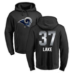Johmsee LA.Rams #37 Quentin Lake Player Black Pullover Hoodie Limited Game Stitched Jerseys