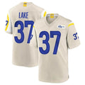 Johmsee LA.Rams #37 Quentin Lake Player Bone Home Game Stitched Jerseys
