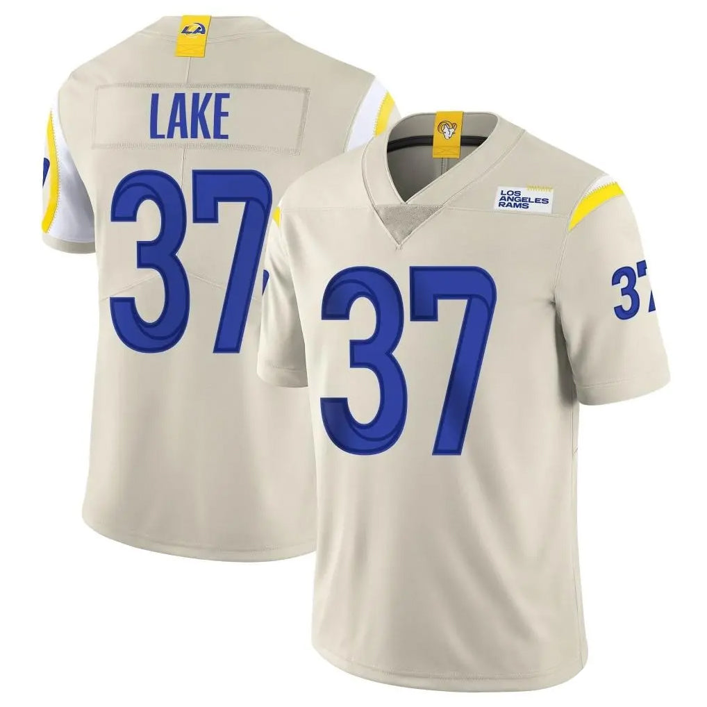 Johmsee LA.Rams #37 Quentin Lake Player Bone Limited Vapor Home Game Stitched Jerseys