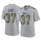 Johmsee LA.Rams #37 Quentin Lake Player Gray Atmosphere Fashion Home Game Stitched Jerseys