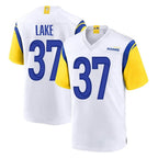 Johmsee LA.Rams #37 Quentin Lake Player White Home Game Stitched Jerseys