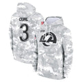 Johmsee LA.Rams #3 Kam Curl Player Arctic Camo Salute to Service Hoodies Limited Game Stitched Jerseys