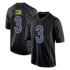 Johmsee LA.Rams #3 Kam Curl Player Black Fashion Limited Home Game Stitched Jerseys