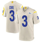 Johmsee LA.Rams #3 Kam Curl Player Bone Home Game Stitched Jerseys